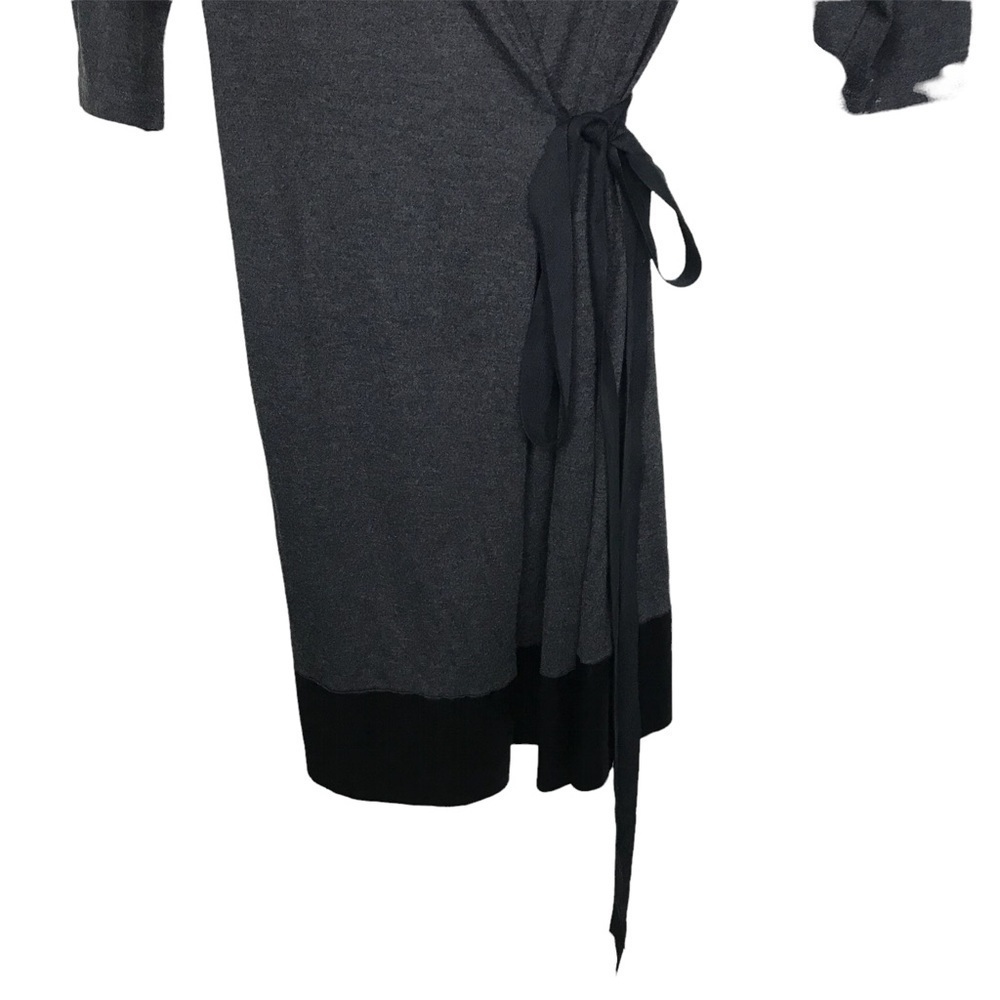 Simply Vera Wang Gray Wrap Dress Medium - Picture 4 of 10